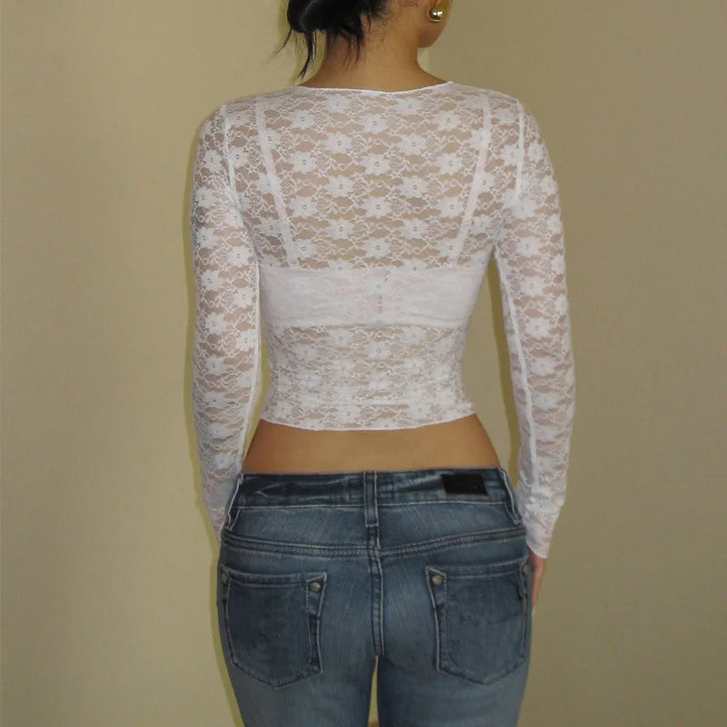 Midnight Lace Crop